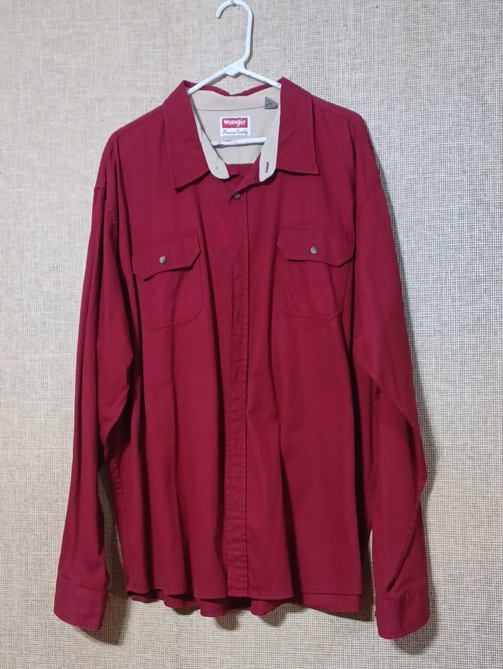 Wrangler Maroon Long-Sleeve Shirt Jacket
